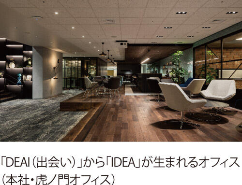 「DEA(I 出会い)」から「IDEA」が生まれるオフィス(本社・虎ノ門オフィス)